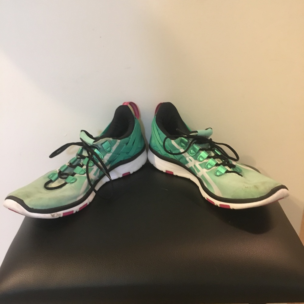 Woman’s ASICS.